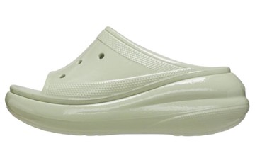 WMNS CROCS CRUSH HIGH SHINE SLIDES LIGHT GREEN