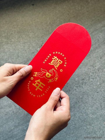 2026歡樂馬年燙金紅包袋/過年紅包袋/可客製燙金 春聯小貼紙附發