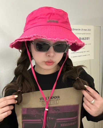 韓版ins毛邊金屬字母大檐漁夫帽子女夏季遮陽戶外登山防曬帽男潮