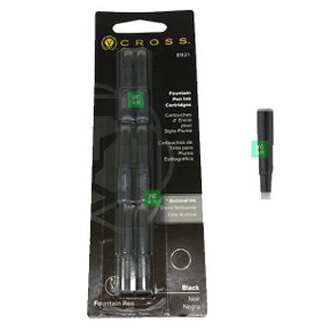 CROSS 鋼筆墨水 卡管 卡式墨水 (黑色/ 藍色) 6支入 /卡 8921 8920【APP滿額下單10%點數(單一帳號最高5000點)】1/31止