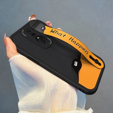 適用OPPOA9手機殼腕帶搞怪煤球OPPOK10/K9新款高級感K11/K12套A5/A7支架全包A11S男女K5K3K7軟硅膠X防摔PRO