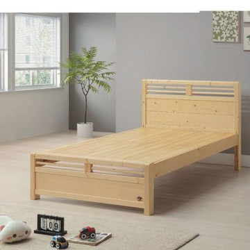 文創集 羅亞米3.5尺單人實木床台(實木床底板)-111x202x93cm免組