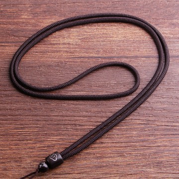 檀木鑲銀吊墜掛繩 S925銀絲玉器瑪瑙脖子項鏈繩文玩diy繩子批發