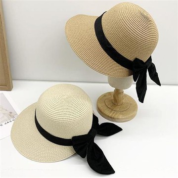 【巴黎精品】現貨+預購 防曬帽漁夫帽子遮陽帽大帽簷戶外登山透氣速乾-優雅蝴蝶結遮陽草編女帽子2色a1kl44