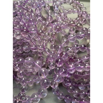［金百福］烏拉圭紫水晶 巴西紫水晶 紫色水晶 （顏色淡帶點白棉特價商品）手珠 手串 手鍊 DIY 設計款 材料珠