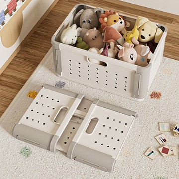 【AOTTO】多功能拆卸隔板折疊收納籃(收納箱 折疊箱 玩具箱)