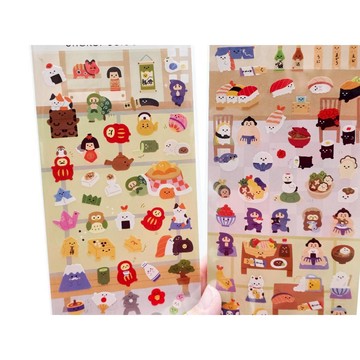 日本製造Sticker Selection」貼紙組日本茶室 相撲 忍者 生魚片 壽司 清酒手帳貼 日本文化  河馬班玩具