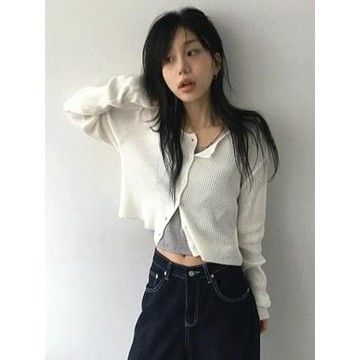 Codibook｜韓國 DAILYJOU 卡爾西亞短版羅紋開襟外套［預購］針織外套 女裝