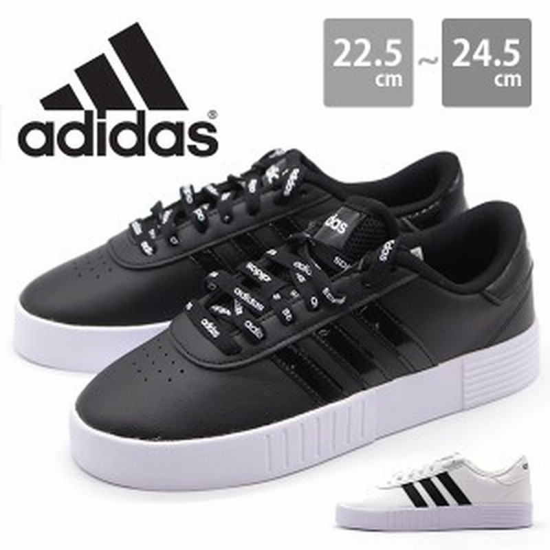 アディダス スニーカー レディース 靴 黒 ブラック 白 ホワイト 厚底 コートボールド おしゃれ シンプル カジュアル Adidas Ads Court Bo 通販 Lineポイント最大5 0 Get Lineショッピング