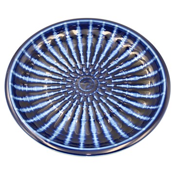 琉璃藍釉10皿  XL11124-26  1個  25 x 3.3cm  琉璃藍釉