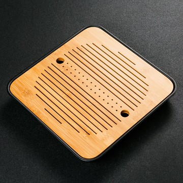 家用簡約功夫茶具茶盤套裝儲水密胺干泡小茶臺日式竹制茶托盤