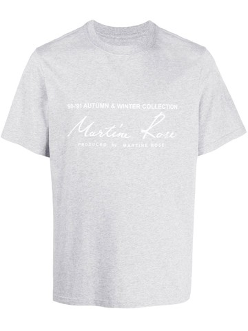 Martine Rose - logo-print cotton T-shirt - unisex - Cotton - S - Grey