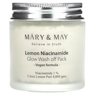 Mary & May, 檸檬煙醯胺亮澤配方，水洗型包，4.4 盎司（125 克）