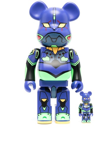 MEDICOM TOY - Evangelion BE@RBRICK 100% + 400% figure set - unisex - Plastic - One Size - Blue