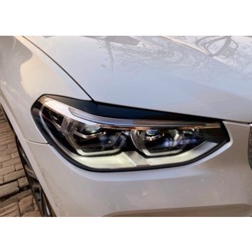 ~歐力斯~寳馬 BMW 18-22年 G01 X3 大燈眉 大燈飾條 前燈眉 燈眉 碳纖維紋 烤漆黑