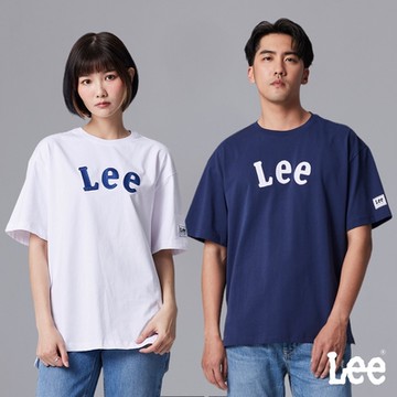 Lee 男女共版 編織Logo短袖圓領T 兩色｜FIT EM ALL
