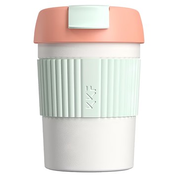 KISS KISS FISH 吻吻魚 彩虹保溫杯-360ml  綠色 + 粉色  積極戀愛 綠色 + 粉色  1個