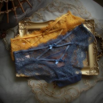 內褲女夏季薄款透氣純棉襠女神褲蕾絲誘惑復古性感女士無痕三角褲