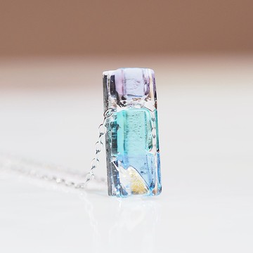 雞尾酒杯 (Kakuteru [Petit] [薰衣草]) 鍊式項鍊 [棉線，銀925 可選] [定做]