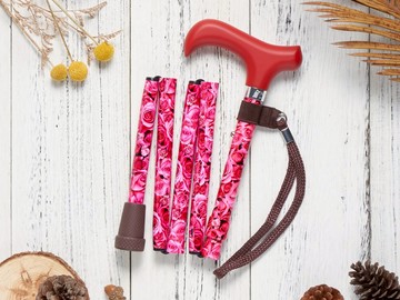 長輩生日禮物 / 母親節禮盒/登山 /繽紛生活折疊手杖premium-心意