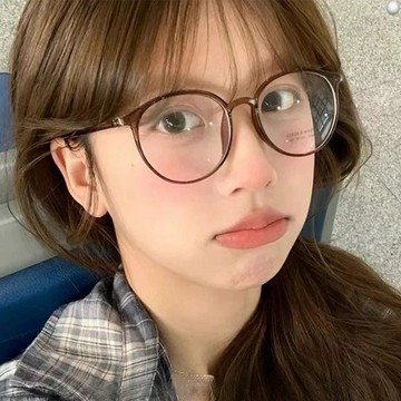 眼鏡 圓形眼鏡 防藍光 近視眼鏡 無度數眼鏡 平光眼鏡 女生眼鏡 小臉神器 眼鏡框 素顏眼鏡 眼鏡架 眼鏡女 禮物038