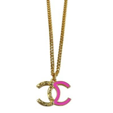 二手品 CHANEL 金粉雙色雙C項鍊
