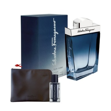 【FERRAGAMO】藍色經典男性淡香水100ml(贈收納包+隨機小香.附紙袋)