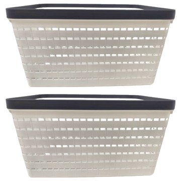 HOUSE 好室喵 4號 收納籃  244 x 340 x 180mm  歐風直角深形  2個