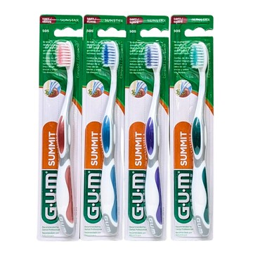 [5美國直購] Sunstar GUM Summit 505 錐形 軟刷毛 手動牙刷 2/4入 Toothbrush 密實型 深層清潔 軟毛牙刷