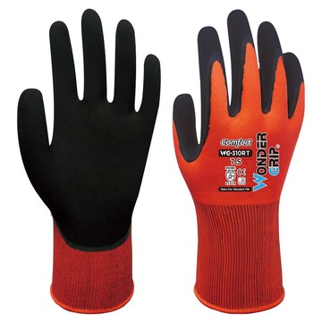 WONDER GRIP 多給力 COMFORT 升級可觸屏乳膠防滑工作手套 S WG-310RT  紅色 + 黑色  1雙