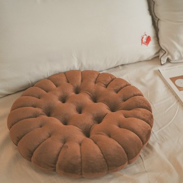小圓餅乾坐墊 直徑42cm,高5cm(±5%)  可愛造型 觸感柔順  棉床本舖