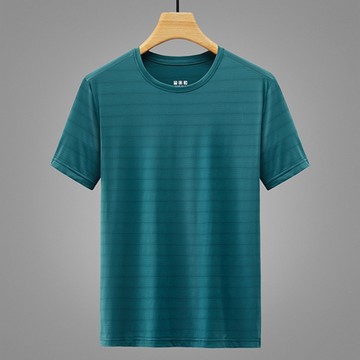 [巴黎精品] T恤短袖上衣-透氣寬鬆純色圓領男裝6色a1eo7