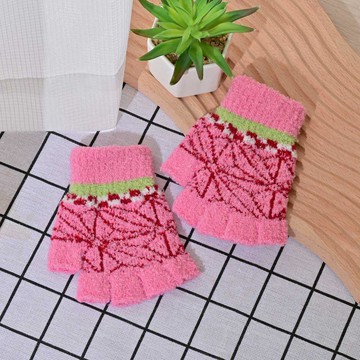 童和柄麻葉紋圈圈半指手套