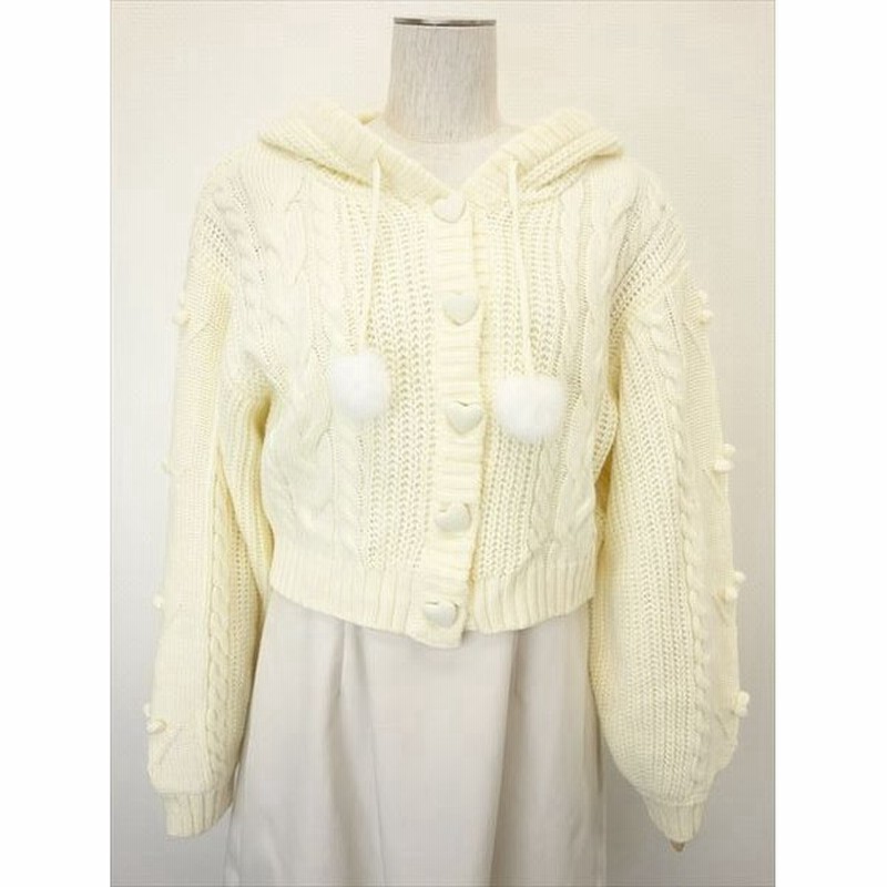 定価 7 500 訳あり シークレットハニー Secret Honey By Honey Bunch ドロップショルダー 長袖 フード付きニットカーディガン 0 クリーム 通販 Lineポイント最大0 5 Get Lineショッピング