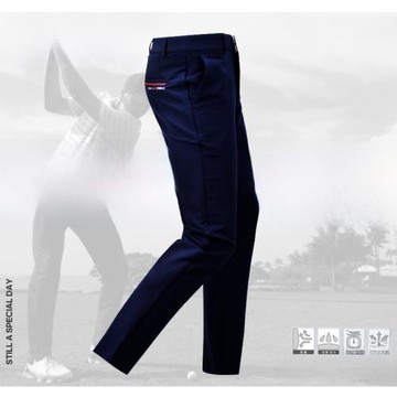 高爾夫球服裝男褲子 秋冬加厚保曖高爾夫男裝長褲修身彈力速干pgm