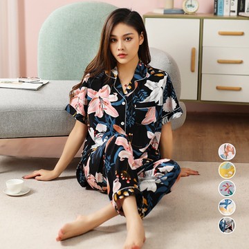 Sleeping Beauty 極致花系翻領長褲居家睡衣-5色可選