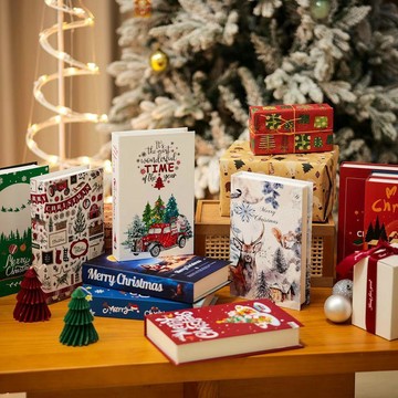 2027🎅🎁 聖誕節裝飾書時尚簡約現代仿真書創意生活桌面擺件攝影道具