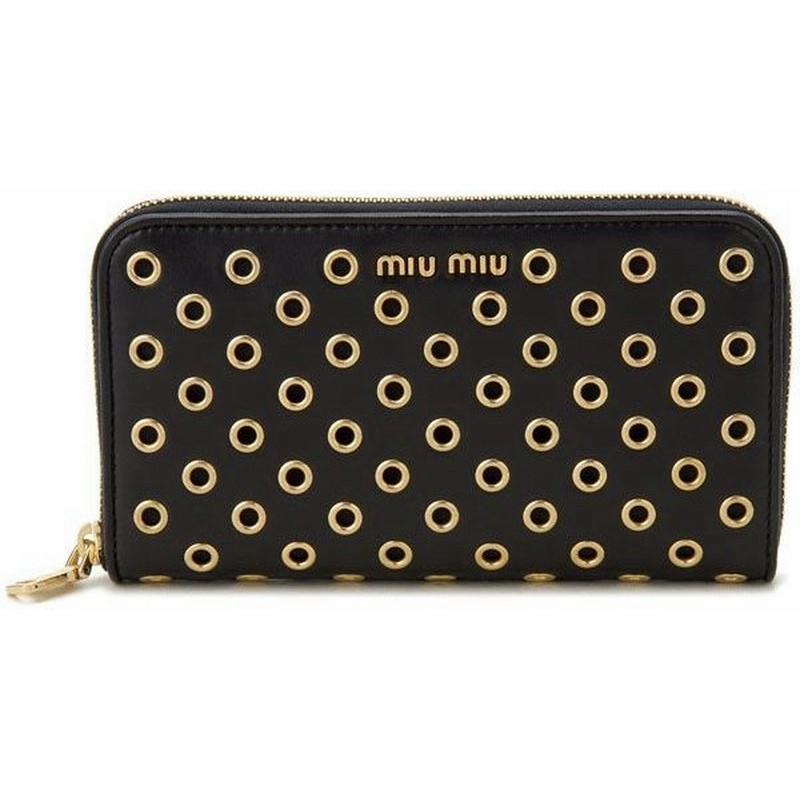 MIUMIU ミュウミュウ 長財布 財布 ブランド ラウンドファスナー