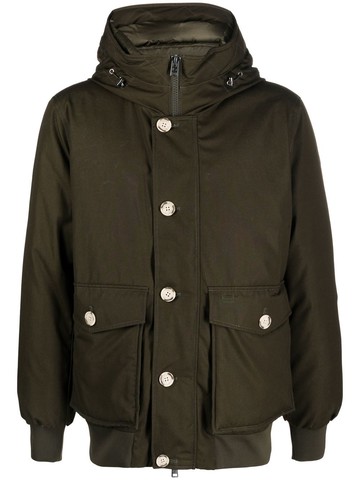 Woolrich - hooded down jacket - men - Feather Down/Cotton/Polyamide - XXXL - Green