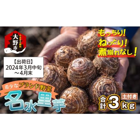 ふるさと納税 越前大野の名水里芋 3kg ねっとりうまい煮崩れしない！ 福井県大野市