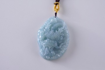 天然翡翠大龍牌輝煌騰達