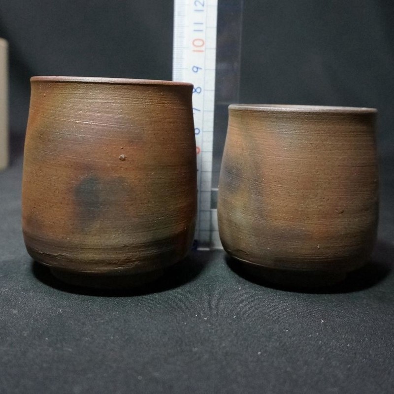 備前市無形文化財 柴岡信義 備前焼 窯変ぐい呑A 共箱共布栞 酒器 食器 酒盃 Yahoo!オークション -「柴岡信義」の落札相場・落札価格