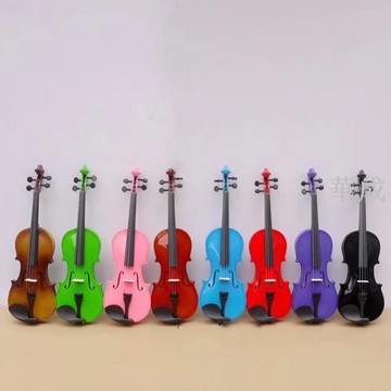 【送琴盒/琴弓/松香】小提琴 4/4 木質小提琴 實木小提琴 椴木小提琴 彩色小提琴 椴木小提琴 初學者小提琴