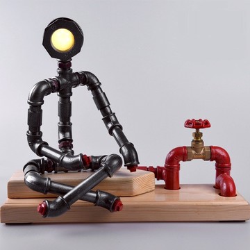 創意機器人LED台燈禮物擺件