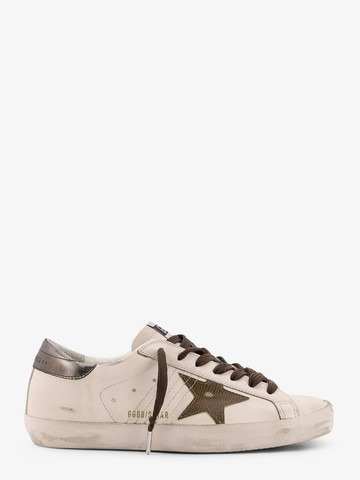 Super-star Classic with List low-top leather sneakers with used effect - GOLDEN GOOSE DELUXE BRAND - gender_Man