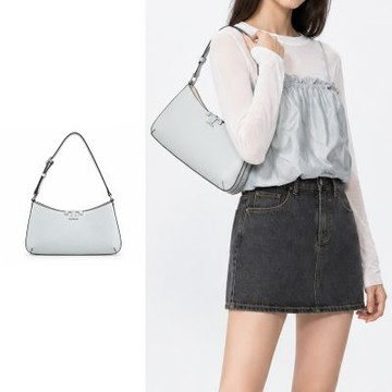 TORY BURCH ELEANOR SLIM 荔枝紋手提肩背包(海洋藍)