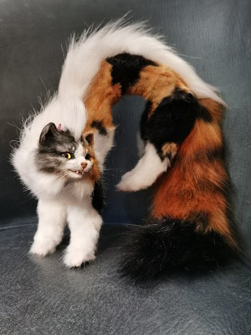 快樂貓龍幻想動物毛絨玩具可擺姿勢！幸運符禮品系列