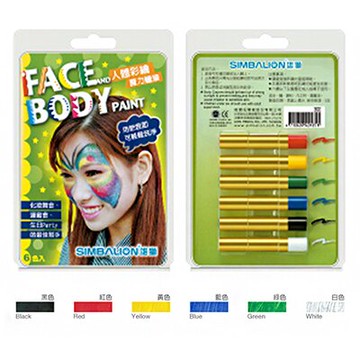 【文具通】SIMBALION 雄獅 3207039A 人體 魔力 彩繪筆 6色組 A1120195【領券滿額再折千12/31止】