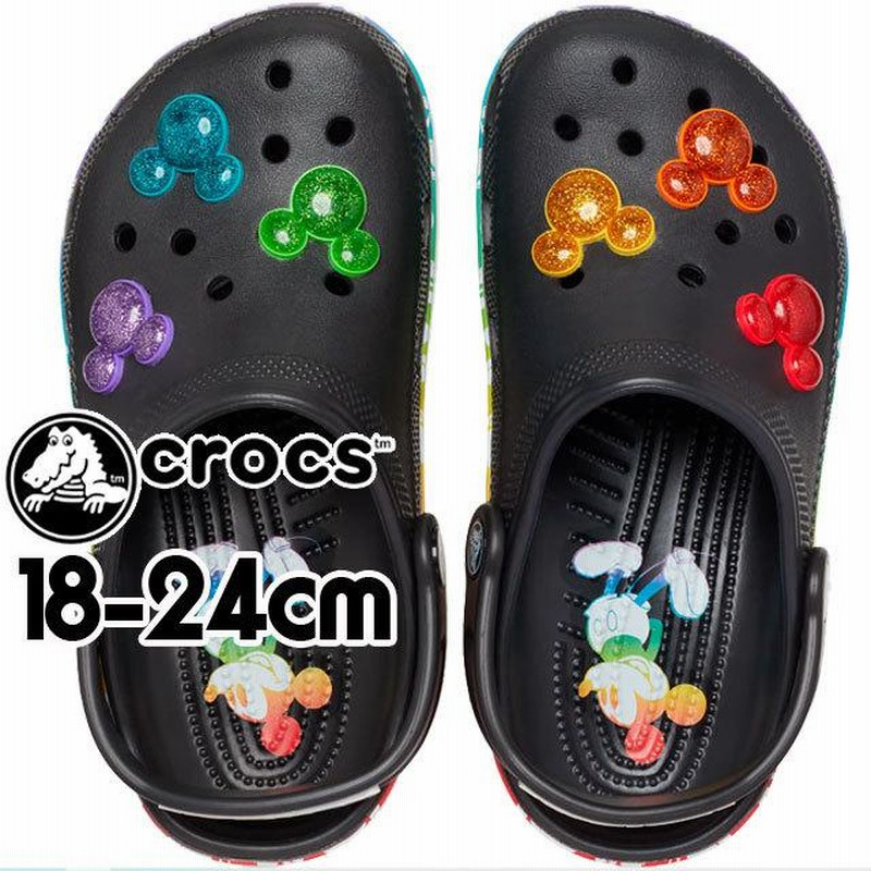 クロックス Crocs キッズ ジュニア サンダル クラシック ディズニー レインボー クロッグ K 女の子 男の子 子供靴 クロッグ サボ ミッキーマウス 7743 通販 Lineポイント最大0 5 Get Lineショッピング