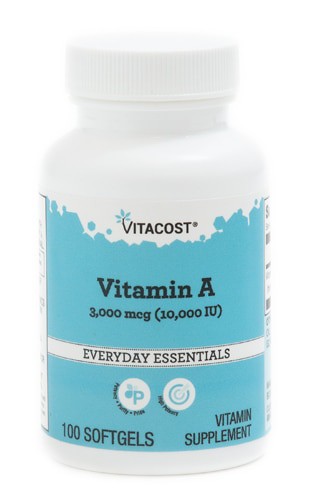 Vitacost Vitamin A 3000 mcg (10,000 IU) - 100 Softgels